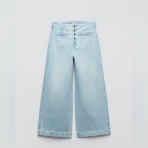 Zara High Rise Z1975 Wide Leg Jeans
